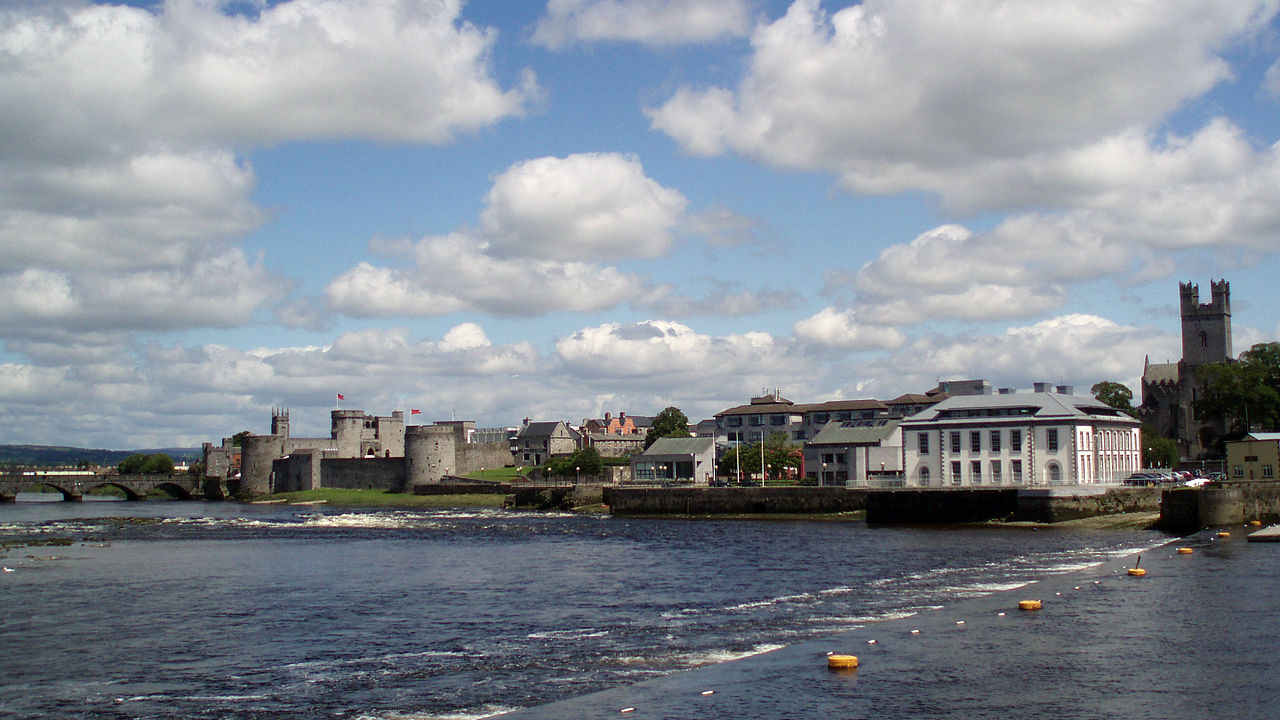 King John's Castle and Limerick City from the Shannon River