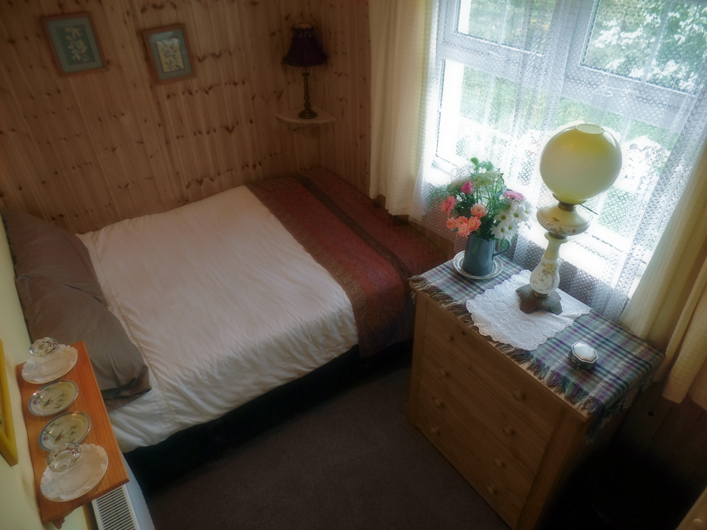 The bedroom with the double bed